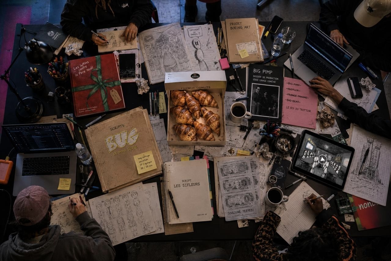L’atelier French Donuts, vu du dessus
